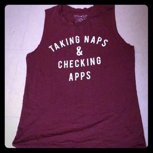 Taking Naps & Checking Apps tank